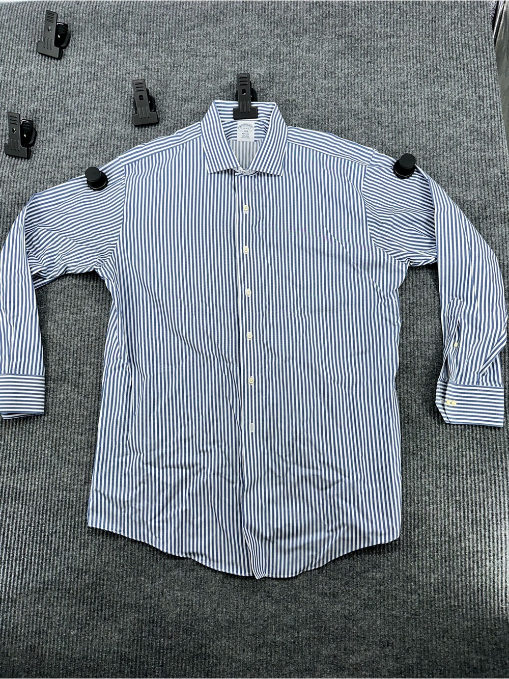 Brooks Brothers Blue and White Striped Dress Shirt